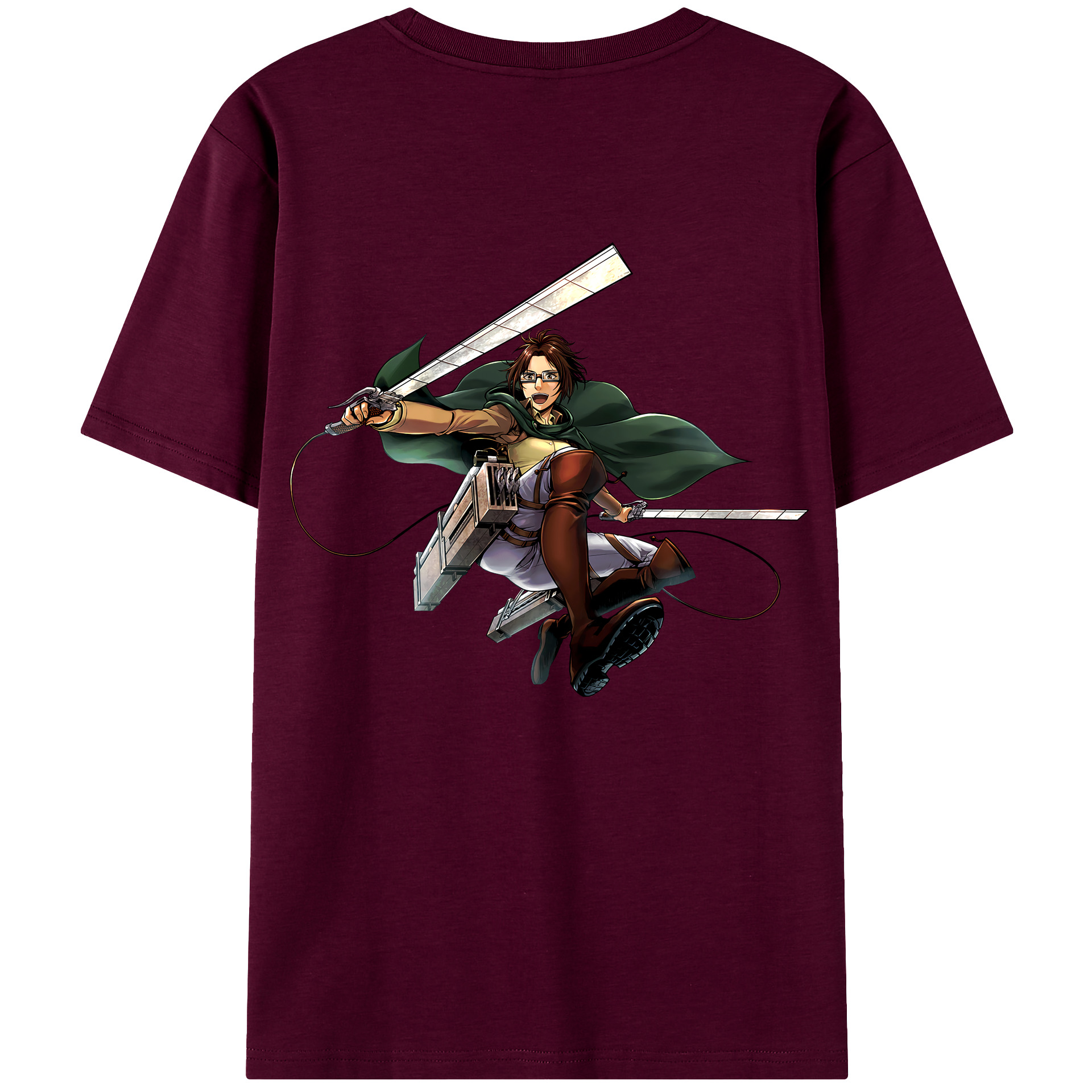 （画像用） 進撃の巨人 ハンジ·ゾエ Attack on Titan Hanji Zoe レディース半袖Tシャツ(バックプリント)